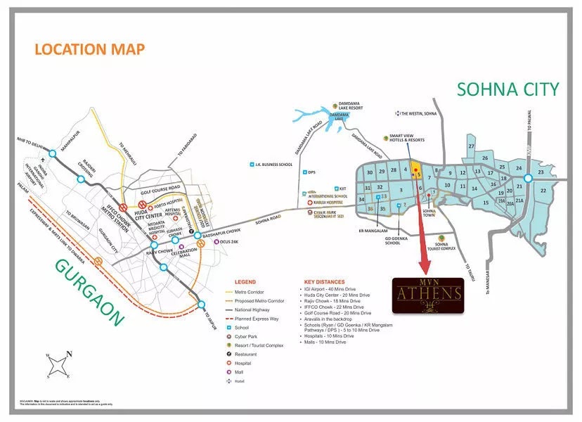 MVN Aero one Apartments Location Map